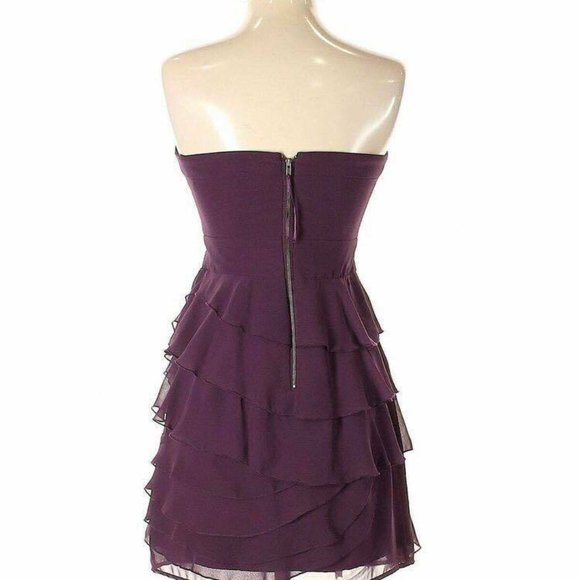 Guess Deep Purple Ruffle Mini Dress - Picture 2 of 2